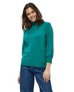 Minus Mersin Rollkragenpullover Damen Größe XXL | Pullover Grün Damen | Pullover Damen Mit Hohem Halsausschnitt Und 3/4 Ärmel | Strickpullover Damen Elegant | Frühling Pulli Damen Mit Rollkragen von Minus