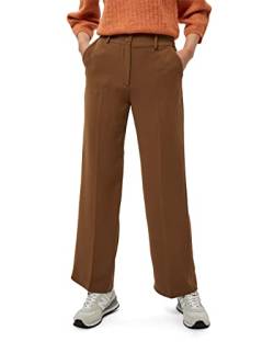 Minus New Ilsa Damen Hosen Größe 44 | Braun Hose Damen | Hosen Damen Hoch Tailliert & Breites Bein Keuchen | Damen Hose Elegant In Stylischem Business Look | Pants Mit Lockerer Passform von Minus