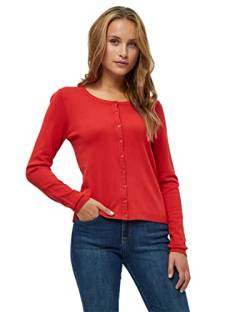 Minus New Laura Knit Cardigan Größe L | Rotes Strickjacke Damen | Damen Strickjacke Mit Rundhalsausschnitt | Leichte Kurze Strickjacke Damen | Frühling Cardigan Damen Kurz von Minus