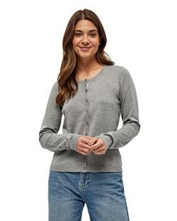 Minus New Laura Knit Cardigan Größe XL | Graue Strickjacke Damen | Damen Strickjacke Mit Rundhalsausschnitt | Leichte Kurze Strickjacke Damen | Frühling Cardigan Damen Kurz von Minus