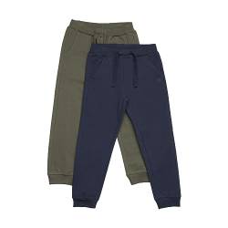 MINYMO Sweat Pants Doppelpack Olive Night 104 von Minymo