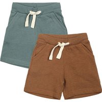 Sweat-Shorts BASIC 53 2er Pack in braun/blau meliert von Minymo