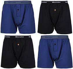 MioRalini 4 Boxershort Herren mit weitem Bein, Artikel: mit Eingriff 01, Schwarz-blau, 2XL-8 von MioRalini