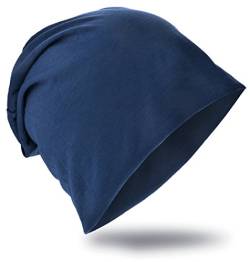 Beanie-Unifarbe-Dunkelblau, one size von Miobo