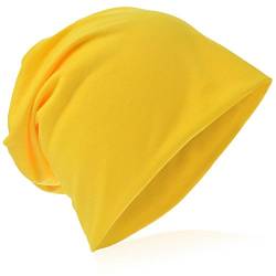 Beanie-Unifarbe-Gelb, one size von Miobo