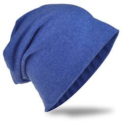 Miobo Jersey Slouch Beanie Unisex Herren Damen Mütze Trend blau-L von Miobo