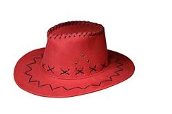 Miobo Kinder Cowboyhut - Westernhut für Cowboys & Cowgirls - Karnevals-Kostüm - Hut im Stil Australien/Texas/Western - für Kinder - Rot von Miobo