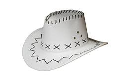 Miobo Kinder Cowboyhut - Westernhut für Cowboys & Cowgirls - Karnevals-Kostüm - Hut im Stil Australien/Texas/Western - für Kinder - Weiß von Miobo