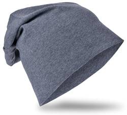 Miobo Kinder Slouch Beanie Mütze,Baumwolle,Unifarbe Anthrazit-43 von Miobo