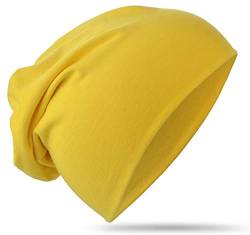 Miobo Kinder Slouch Beanie Mütze,Baumwolle,Unifarbe Gelb-43 von Miobo