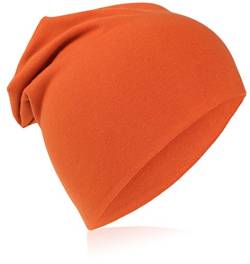 Miobo Kinder Slouch Beanie Mütze,Baumwolle,Unifarbe Orange-48 von Miobo