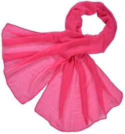 Miobo Loop Schal Crinkle Schal Halstuch Unifarbe 70 x 180cm Frühling Sommer Herbst Offen Pink von Miobo