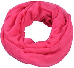 Miobo Loop Schal Crinkle Schal Halstuch Unifarbe 70 x 180cm Frühling Sommer Herbst Rund Pink von Miobo