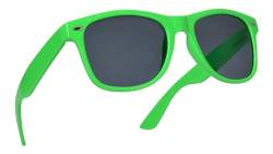 Miobo Retro Sonnenbrille, verspiegelt, Nerd-Design, Unisex, Club-Stil, UV400 (XS, Grün Schwarz) von Miobo