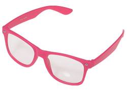Miobo Sonnenbrillen Party Brillen 1980 style Retro Atzen Nerdbrille Hornbrille Sonnenbrille oder Klarglas Schwarz (Pink Klarglas) von Miobo