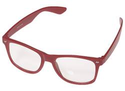 Miobo Sonnenbrillen Party Brillen 1980 style Retro Atzen Nerdbrille Hornbrille Sonnenbrille oder Klarglas Schwarz (Weinrot Klarglas) von Miobo