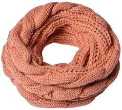 Miobo Strick Loop Schal, Zopf Muster Winterschal, Wolle warmen, Hochwertiges, Unisex mit Einheitsgröße (Rosa) von Miobo