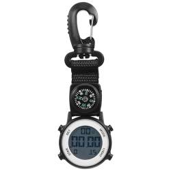 Mipcase -Clip-Uhr: Hängende Clip-Uhr Rucksack-Anhänger Gürteluhr Elektronische Quarzuhr Clip-On-Quarzuhr Für Outdoor-Aktivitäten Wandern Klettern von Mipcase