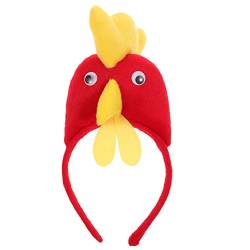 Mipcase Hühnerhaarreifen: 3 Stück Tierhaarreifen Tierohren Stirnband Hahn Haarband Cosplay Kostüm Hut Für Maskeradeparty von Mipcase