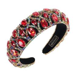 Mipcase Strass-Stirnband schwarze Haaraccessoires schicke Haarreifen aus Strass Haarschmuck elegant Haargummi Tiara Damen Kopfschmuck Accessoire Stirnband mit Strass-Design von Mipcase