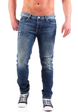 M.O.D Herren Jeans Marcel X-Slim NOS-1005 Hose NEU Extra Slim Fit Leg Denim Oklahoma Blue W29/L32 von Miracle of Denim