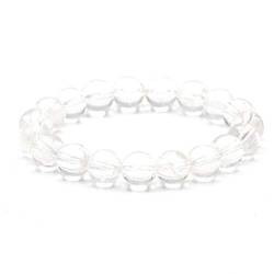 MIRACLES MINÉRAUX Armband, runde Perle, 10 mm, Naturstein, französische Handwerkskunst, mehr als 40 Auswahlmöglichkeiten, One Size, Naturstein Edelstein Handgelenkumfang: 1819 cm (dehnbar) von Miracles Minéraux