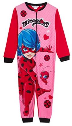 Miraculous Einteiler für Mädchen, Marienkäfer, All-in-One-Kinder-Fleece-Schlafanzug, Verkleidung, Spielanzug, Kostüm, Pyjama, Reißverschluss, Loungewear, mehrfarbig, rose, 4-5 Jahre von Miraculous