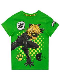 Miraculous Jungen Cat Noir T-Shirt Grün 128 von Miraculous