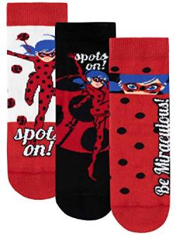 Miraculous Mädchen Ladybug Socken Packung mit 3 Paar Mehrfarbig 24/26.5 von Miraculous
