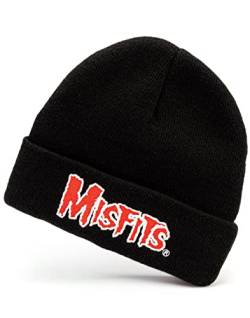 Misfits Beanie Unisex Männer Frauen Schwarz Gestrickte wollige Punk Band Hut von Misfits
