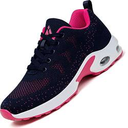 Mishansha Air Laufschuhe Damen Sportschuhe Dämpfung Walkingschuhe Frauen rutschfest Turnschuhe Leichte Straßenlaufschuhe Rose 276, Gr.39 EU von Mishansha