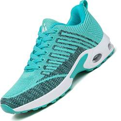 Mishansha Air Laufschuhe Damen Sportschuhe Straßenlaufschuhe Frauen Dämpfung Freizeitschuhe Leichte rutschfest Sneaker Grün 283, Gr.39 EU von Mishansha