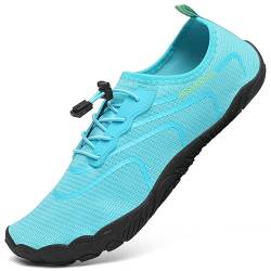 Mishansha Badeschuhe Herren Aquaschuhe Damen Surfschuhe Sommer Atmungsaktiv Wasserschuhe Unisex Strandschuhe Blau 44 von Mishansha