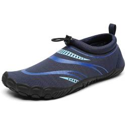 Mishansha Barfußschuhe Dicke Sohle Mann Wassersportschuhe Sommer-Mesh Schwimmschuhe Frauen Outdoor rutschfeste Fitnessschuhe Sport Traillaufschuhe, Dunkelblau 37 von Mishansha