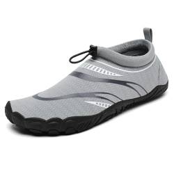 Mishansha Erwachsene Wasserschuhe Leichte Atmungsaktive Männer Damen Strandschuhe Sommer Schnell Trocknend Aquaschuhe Bequeme Wassersport Schuhe, Aschgrau 42 von Mishansha