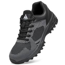 Mishansha Sneaker Herren Straßenlaufschuhe Damen Traillaufschuhe Atmungsaktiv Sportschuhe Leicht Turnschuhe Schwarz 46 von Mishansha