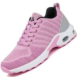 Mishansha Sportschuhe Damen Air Straßenlaufschuhe Frauen Dämpfung Laufschuhe Leichtes Bequem Sneaker Pink 275, Gr.39 EU von Mishansha