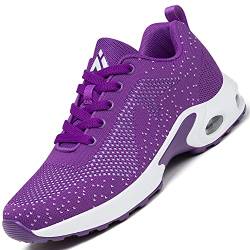 Mishansha Sportschuhe Damen Air Straßenlaufschuhe Frauen Dämpfung Laufschuhe Leichtes Bequem Sneaker Violett 282, Gr.39 EU von Mishansha