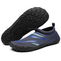 Mishansha Unisex Badeschuhe Schnell Trocknend Wasserschuhe rutschfest Outdoor Barfußschuhe Polynesisch Blau,Gr.38 von Mishansha