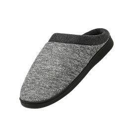 Mishansha Winter Damen Hausschuhe Herren Pantoffeln Warm Memory Foam Weiche Plüsch Slipper Indoor & Outdoor Grau 38EU von Mishansha