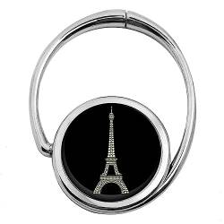 Miss Kha - Taschenaufhänger, faltbar, Eiffelturm, Schwarz, schwarz / weiß von Miss Kha