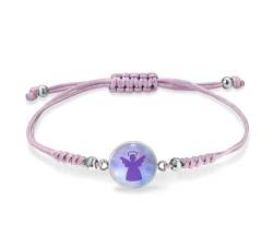 Schutzengel Schmuck (Armband Stoff Rosa) von Miss Lovie