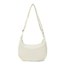 Miss Lulu Cross Body Bag Umhängetasche Damen Wasserdichte Halbmond Tasche Dumpling Bag mit verstellbarem Riemen für Damen Mädchen Freizeit Alltagmode (Beige) von Miss Lulu