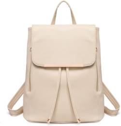 Miss Lulu Rucksack Damen Kunstleder Rucksack Damen Elegant Rolltop Rucksack Damen Tunnelzug-Design Cityrucksack Tasche Schulrucksäcke von Miss Lulu