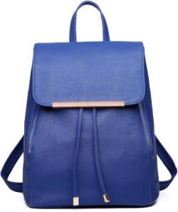 Miss Lulu Rucksack Damen Kunstleder Rucksack Damen Elegant Rolltop Rucksack Damen Tunnelzug-Design Cityrucksack Tasche Schulrucksäcke von Miss Lulu