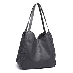Miss Lulu Schultertasche für Damen, Modische Handtasche, Handtasche Damen DREI Fächer, kann 9.7' Tablet halten von Miss Lulu