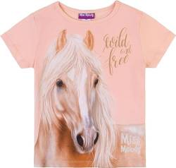 Miss Melody Mädchen T-Shirt Kurzarm Pferd Motiv (128, Rosa) von Miss Melody