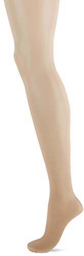 Miss O - Glänzende Ouvert Strumpfhose mit Rücknaht, Schrittoffen (L/XL, Beige) von Miss O