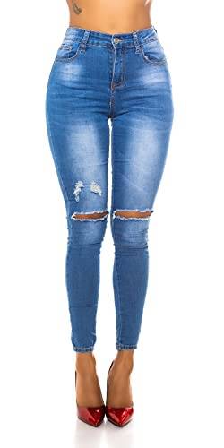 Miss RJ Jeans High Waist Damen Skinny Jeanshose Used Look (36) von Miss RJ