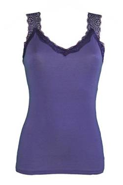 Miss Rouge Top, Trägertop mit Spitze, marineblau, One size von Miss Rouge